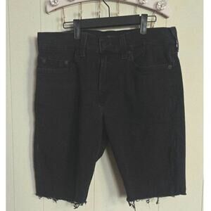 True Religion Relaxed Straight Leg Men's Black Size 34 Shorts